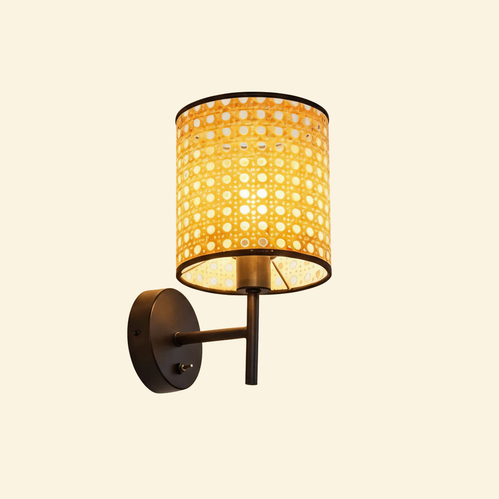 Handicraft Wall Lamp | Cane Webbing Wall Lamp